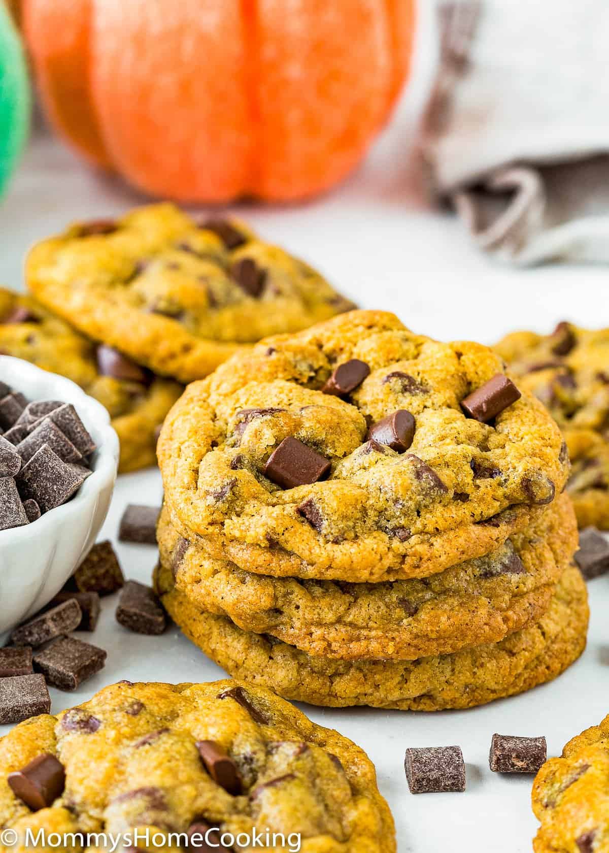 Soft & Chewy Vegan Paleo Pumpkin Chocolate Chip Cookies